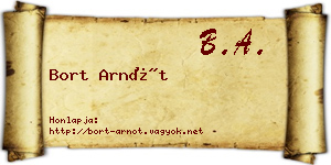 Bort Arnót névjegykártya